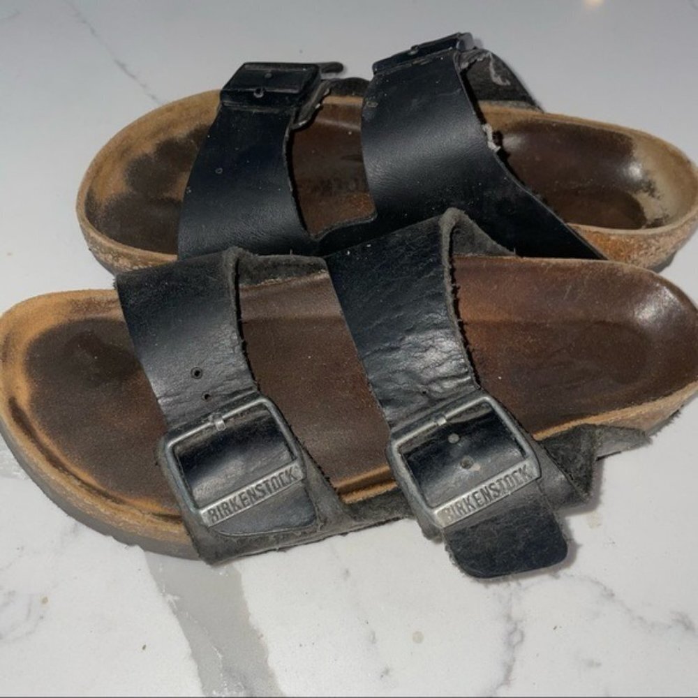Birkenstock black leather two strap sandal - Picture 5 of 5